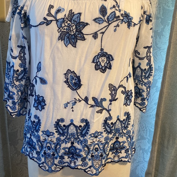 Parker off the shoulder blouse Rayon S - Picture 3 of 8